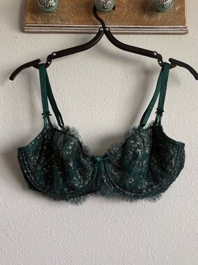Victoria's Secret Emerald Lace Underwire Bra